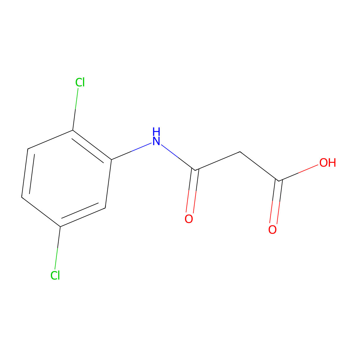 N-(2,5-Dichloro-phenyl)-malonamic acid molecular structure, CAS 25589-36-0