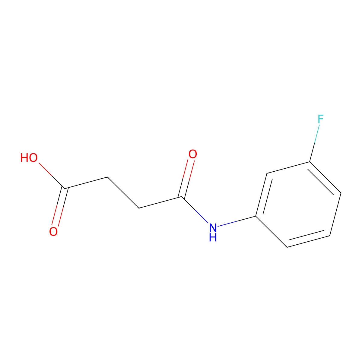 4-(3-Fluoroanilino)-4-oxobutanoic acid molecular structure, CAS 25589-40-6