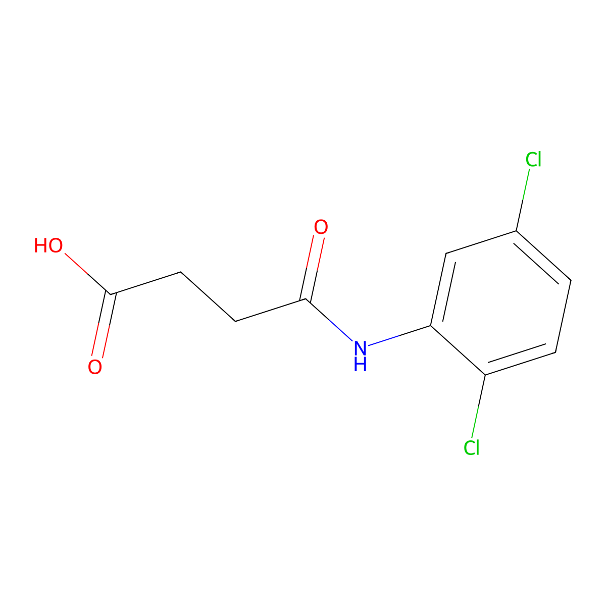 N-(2,5-Dichlorophenyl)succinamic acid molecular structure, CAS 25589-43-9