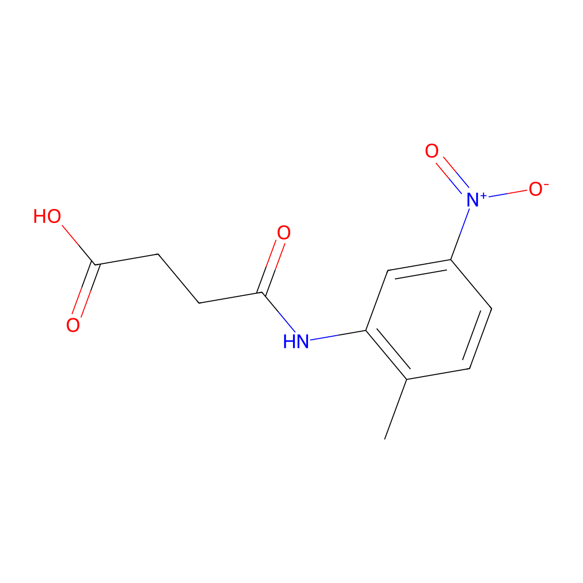4-(2-Methyl-5-nitroanilino)-4-oxobutanoic acid molecular structure, CAS 25589-49-5