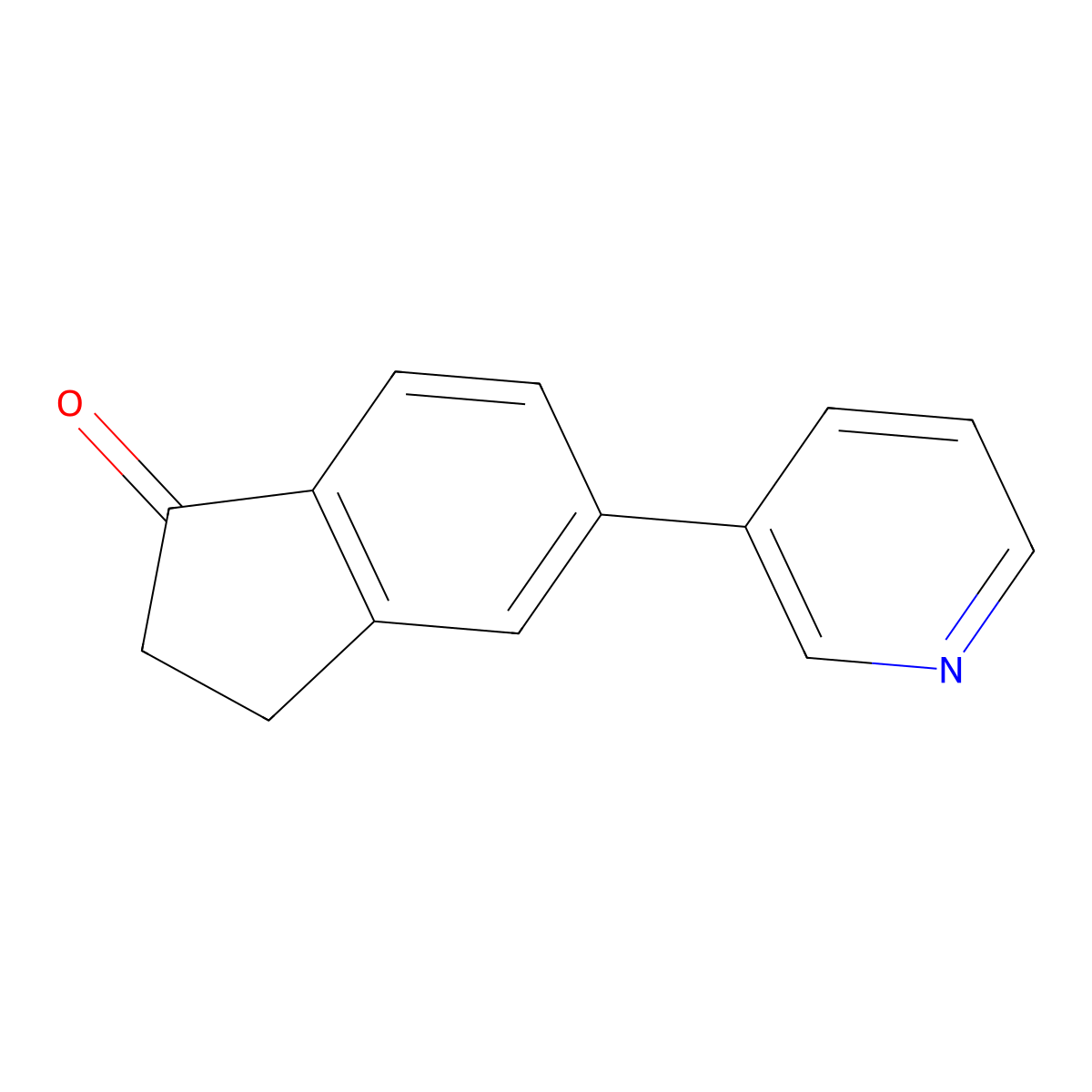 5-Pyridin-3-yl-2,3-dihydro-1H-inden-1-one molecular structure, CAS 255895-87-5