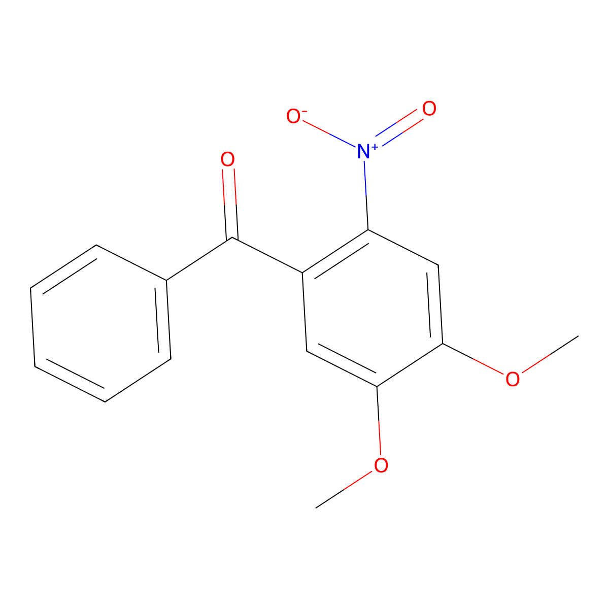 (4,5-Dimethoxy-2-nitrophenyl)(phenyl)methanone molecular structure, CAS 255896-36-7