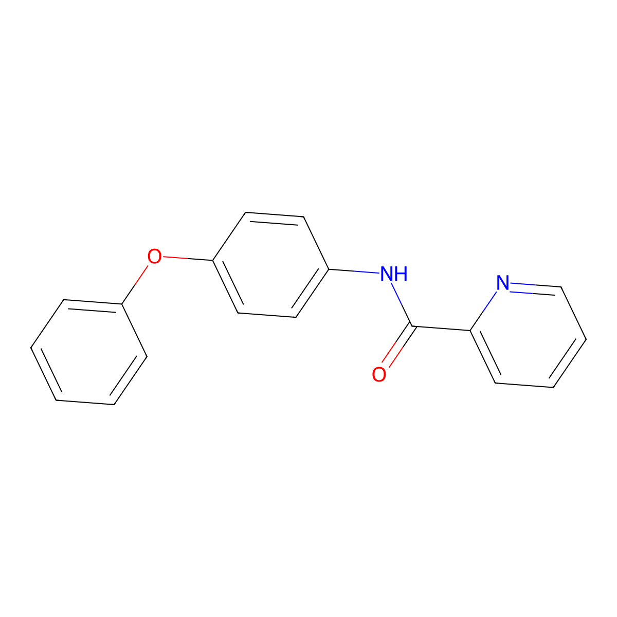 N-(4-phenoxyphenyl)pyridine-2-carboxamide molecular structure, CAS 255904-96-2