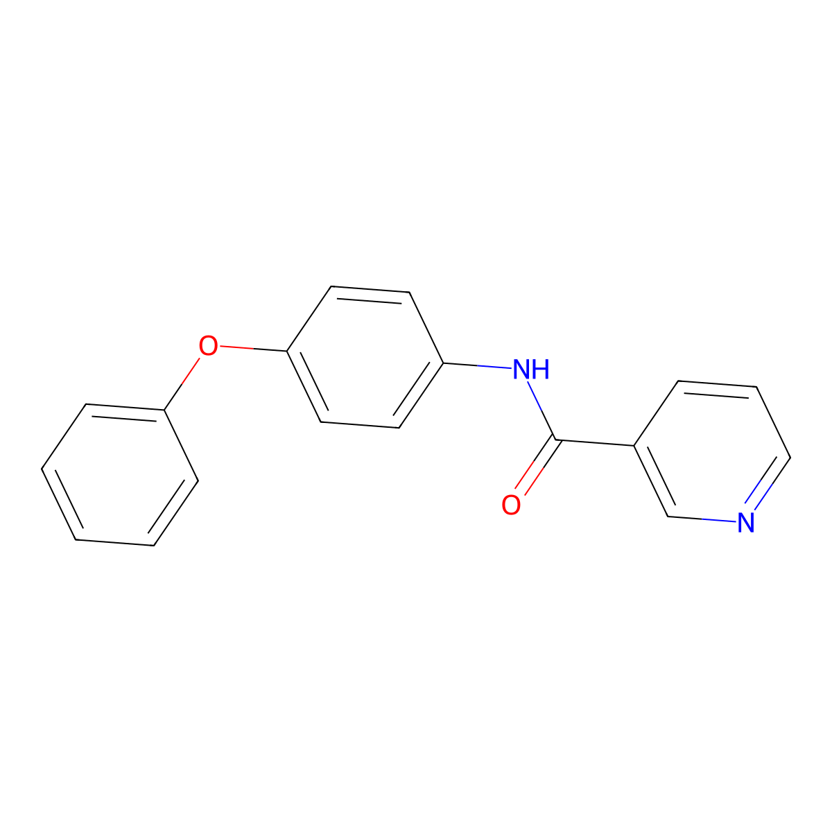 N-(4-phenoxyphenyl)nicotinamide molecular structure, CAS 255904-97-3