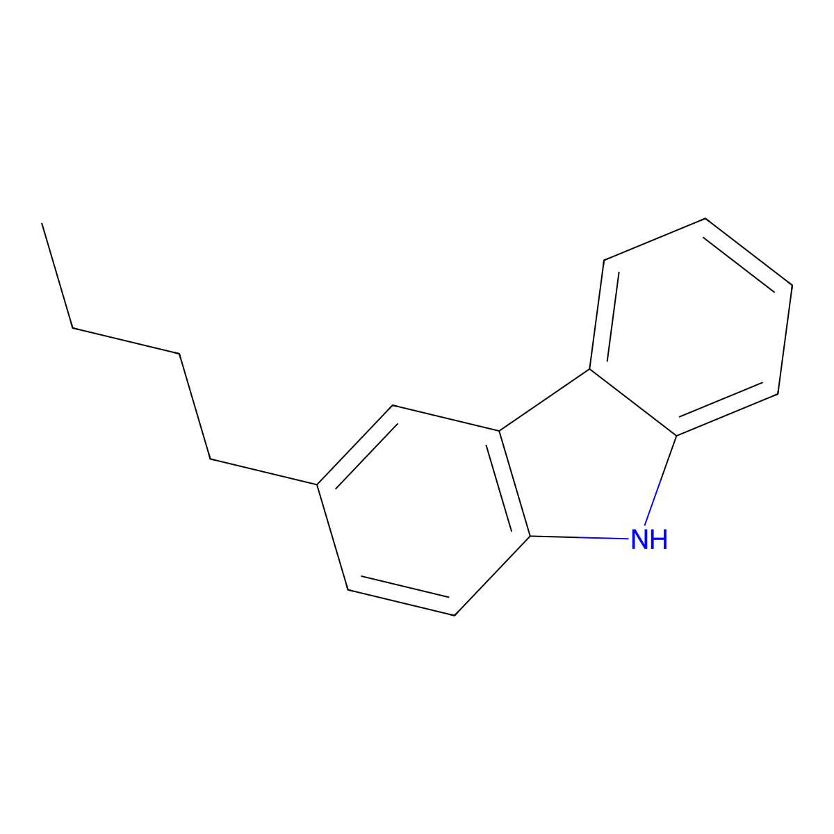 3-butyl-9H-carbazole molecular structure, CAS 25592-63-6