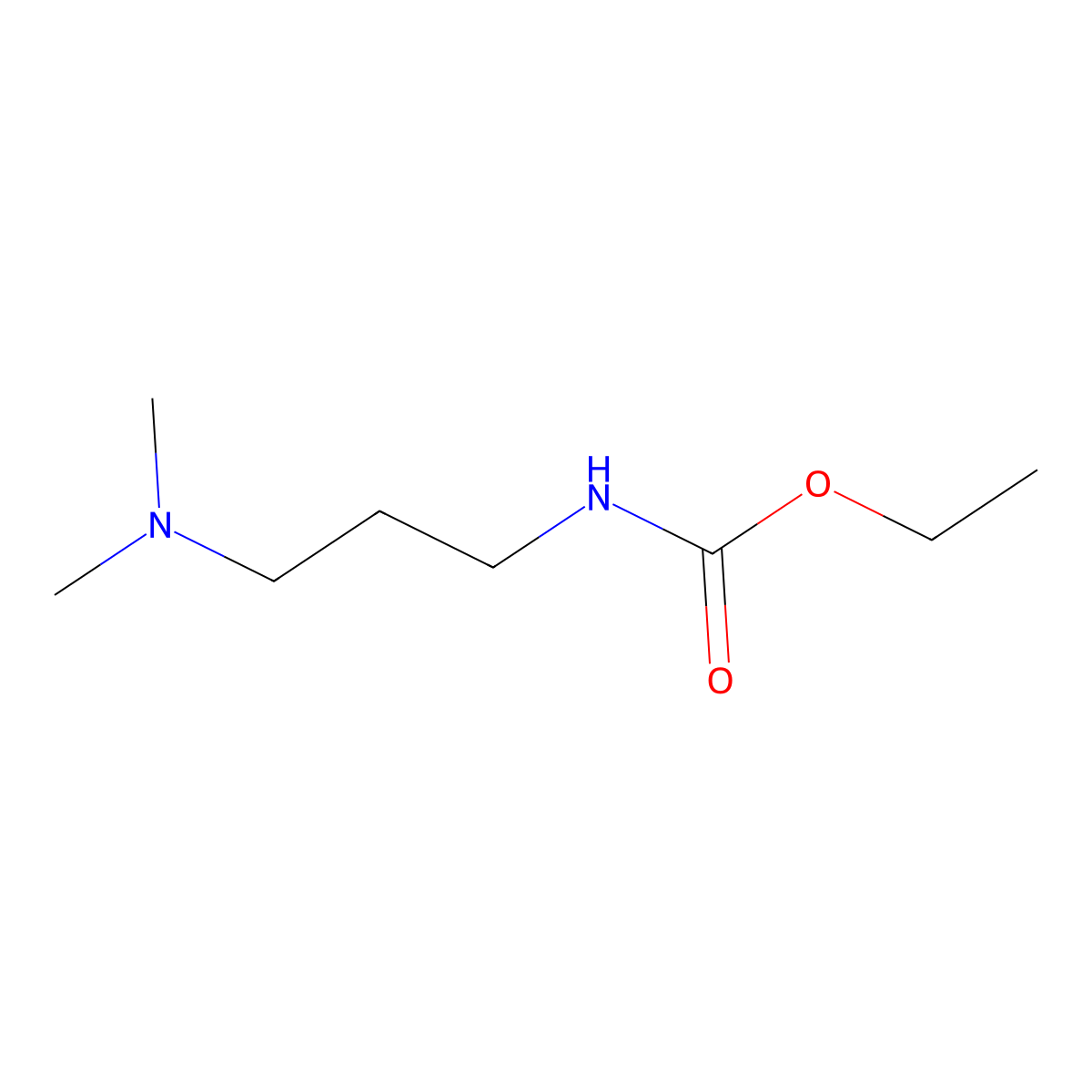 ethyl N-[3-(dimethylamino)propyl]carbamate molecular structure, CAS 25593-53-7