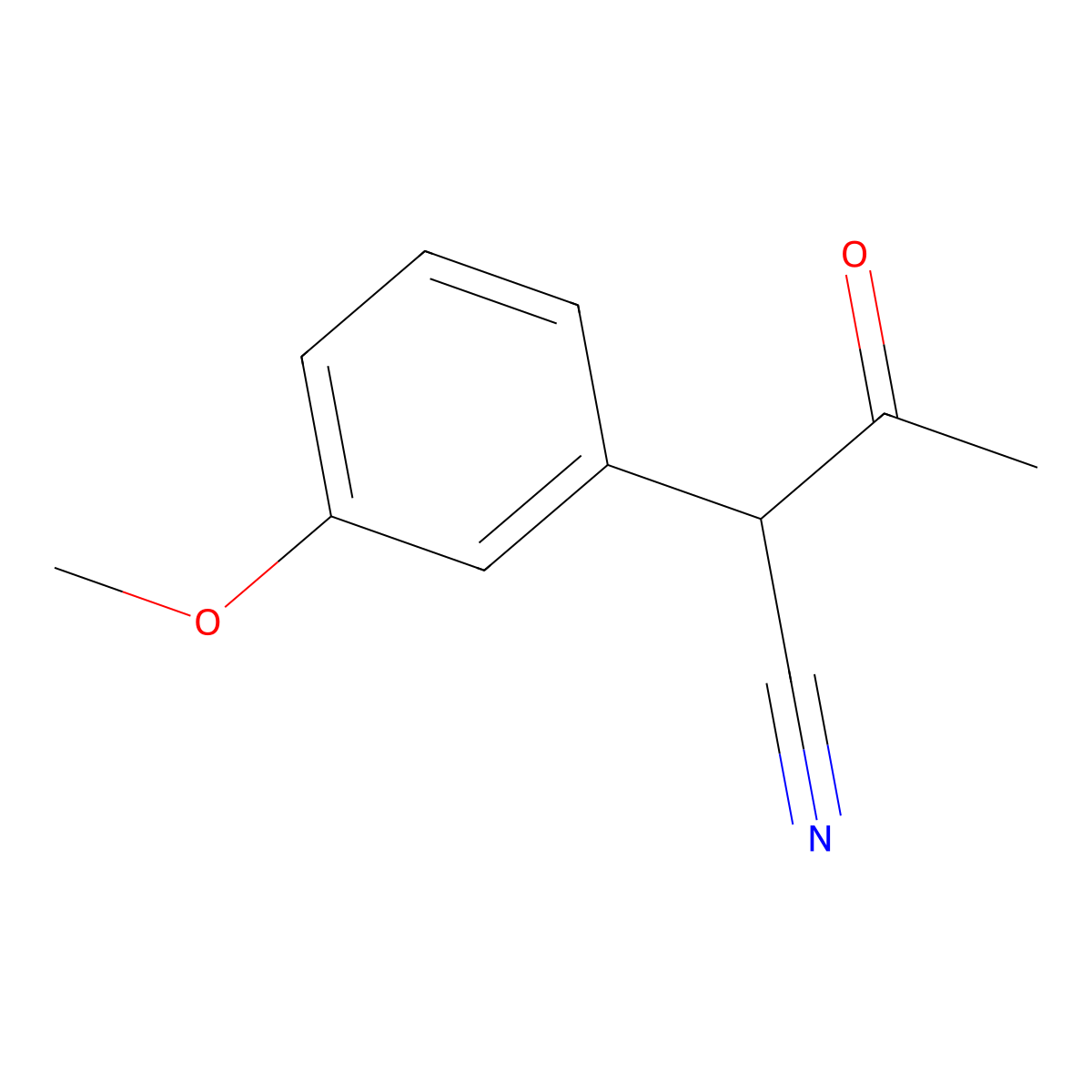 2-(3-Methoxyphenyl)-3-oxobutanenitrile molecular structure, CAS 25594-66-5