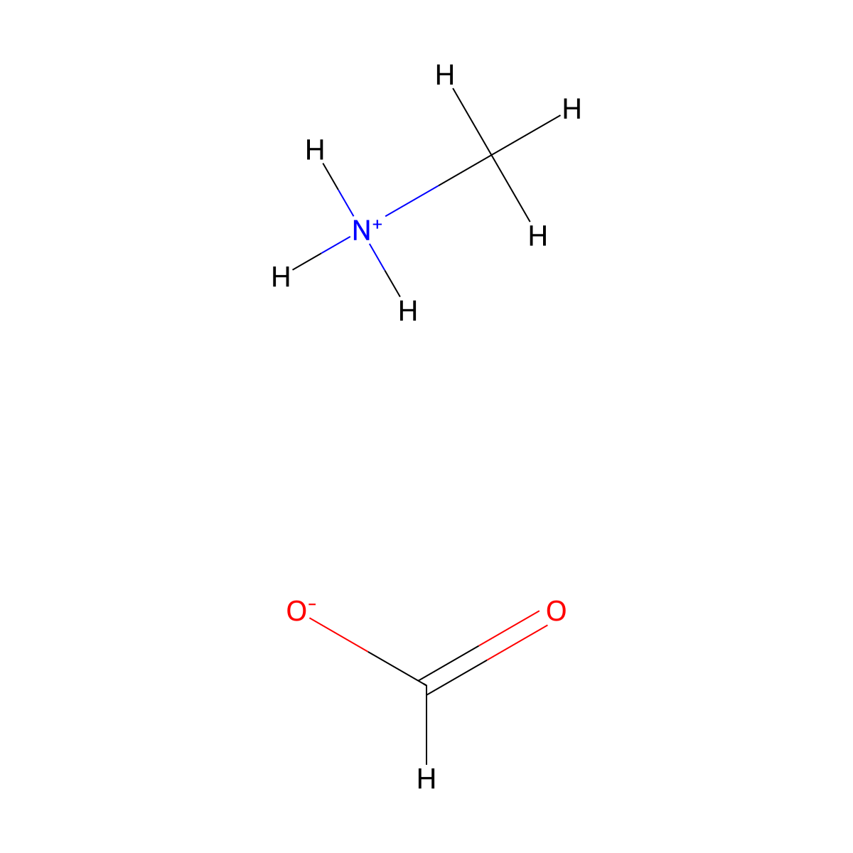 Formic acid, compd. with methanamine (1:1) molecular structure, CAS 25596-28-5