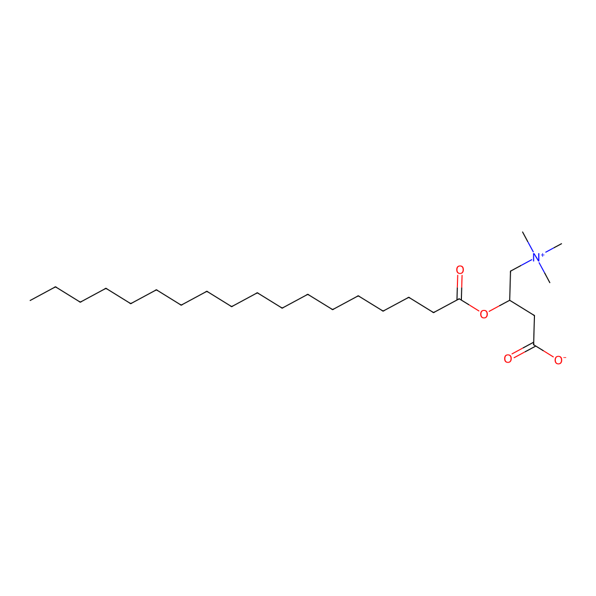 (-)-Stearoylcarnitine molecular structure, CAS 25597-09-5
