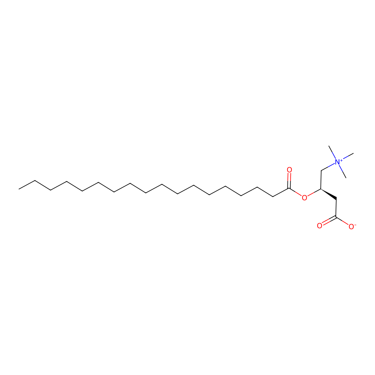 (-)-Stearoylcarnitine molecular structure, CAS 25597-09-5