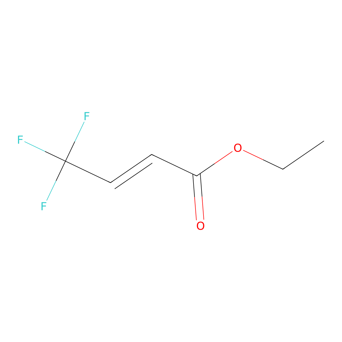 Ethyl (2E)-4,4,4-trifluoro-2-butenoate molecular structure, CAS 25597-16-4