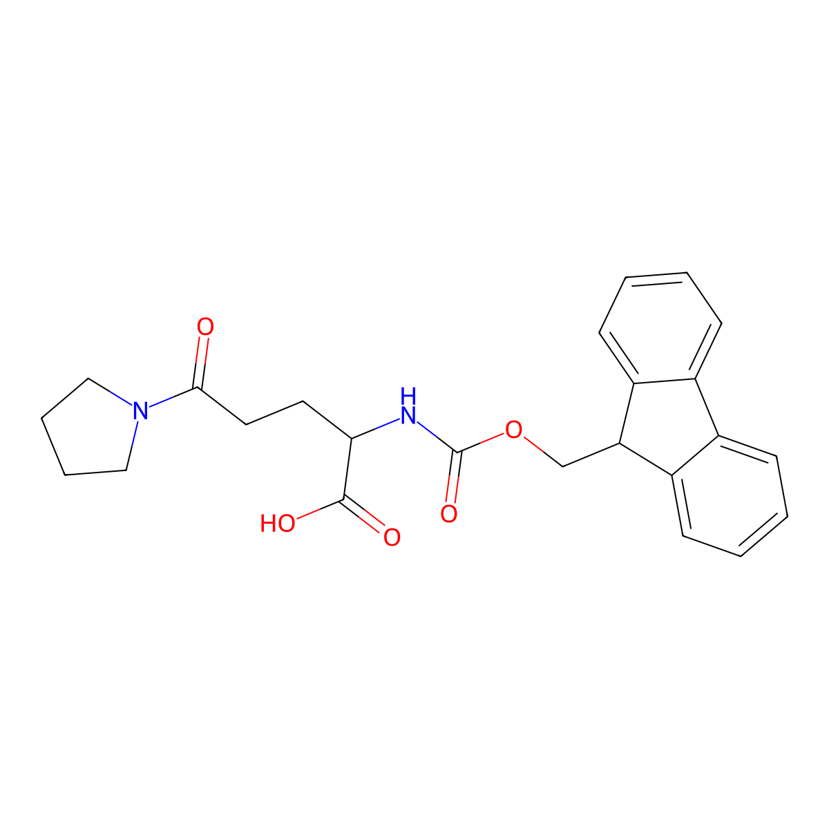 (S)-2-((((9H-Fluoren-9-yl)methoxy)carbonyl)amino)-5-oxo-5-(pyrrolidin-1-yl)pentanoic acid molecular structure, CAS 2559759-52-1