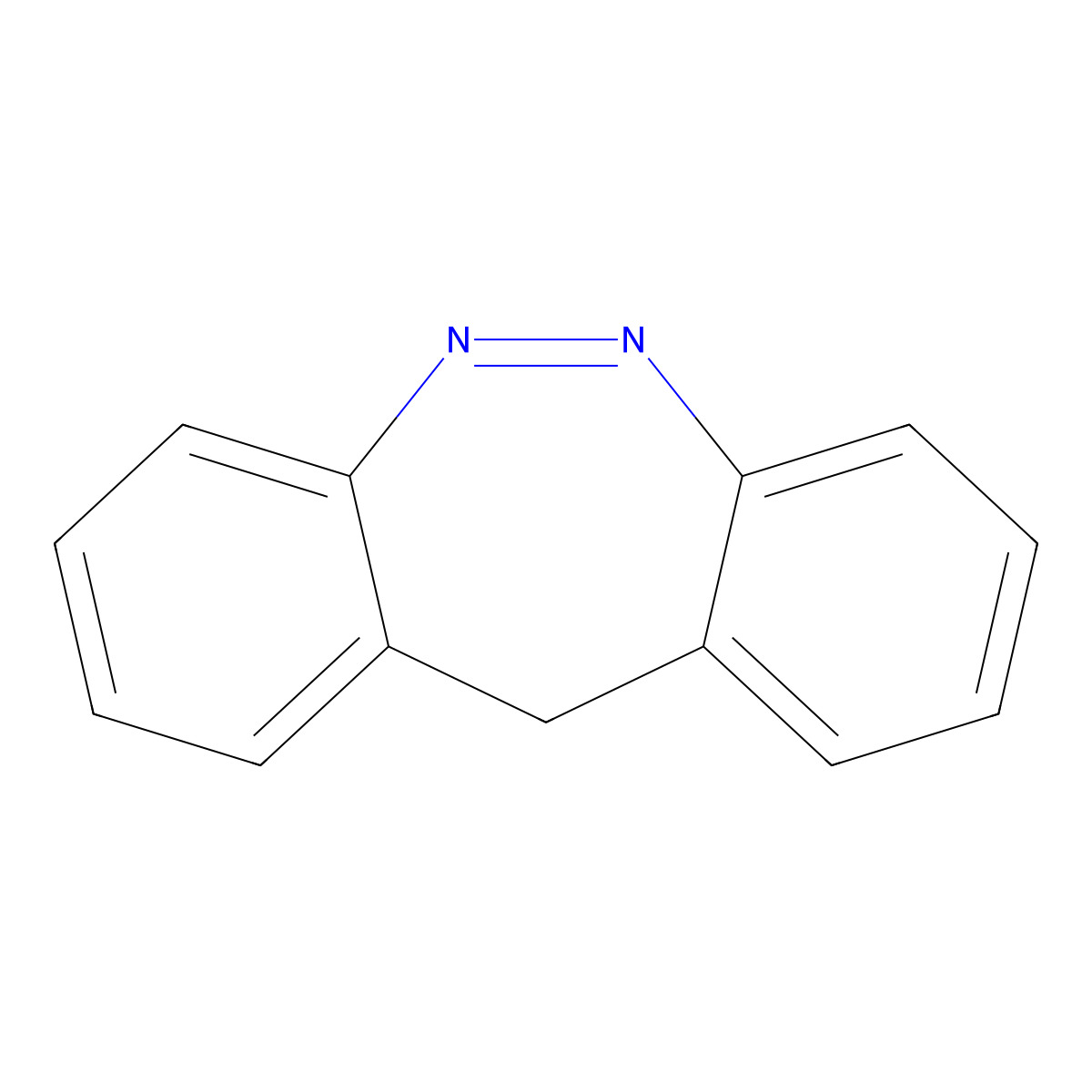 11H-Dibenzo(c,f)(1,2)diazepine molecular structure, CAS 256-91-7