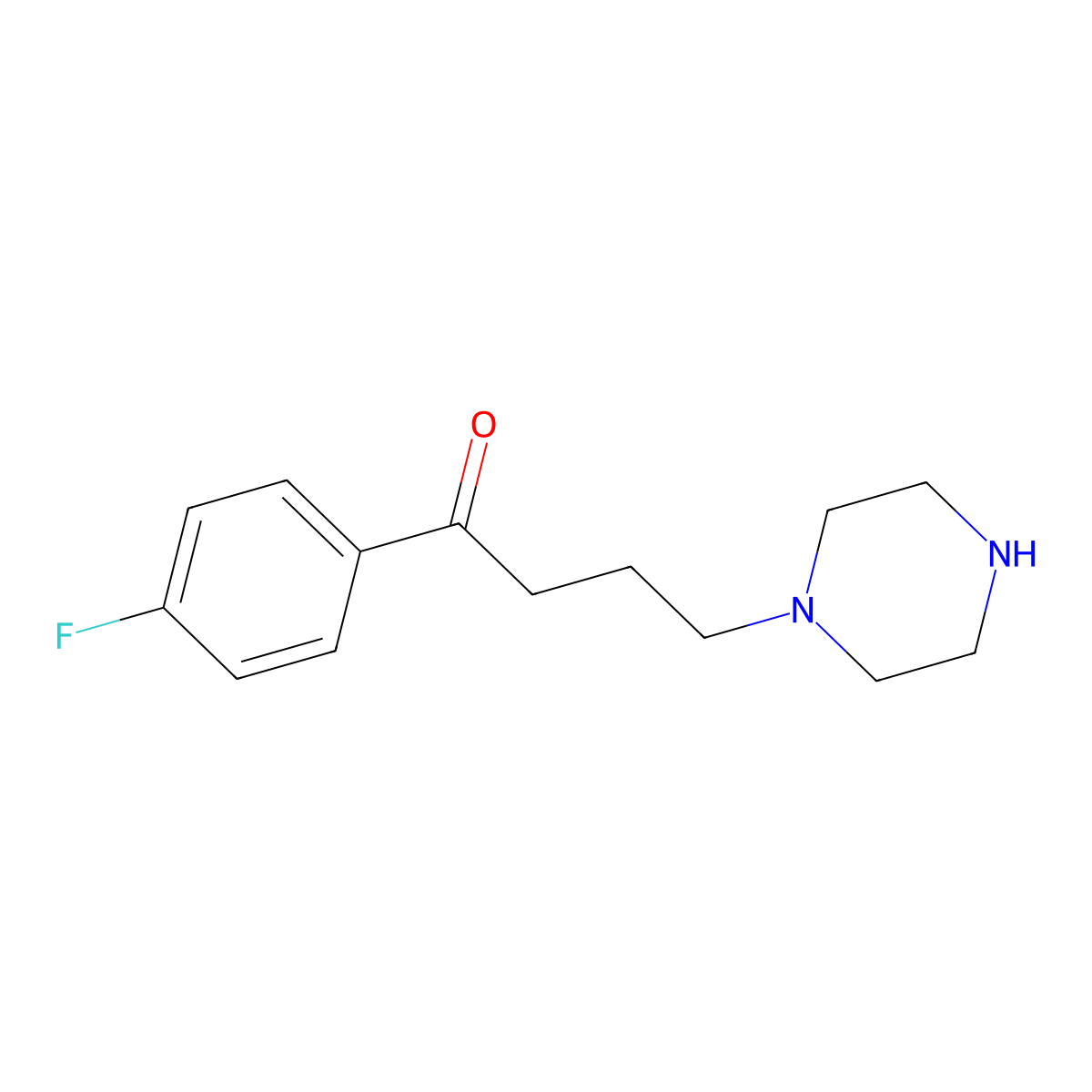 1-(4-Fluorophenyl)-4-(piperazin-1-yl)butan-1-one molecular structure, CAS 2560-31-8
