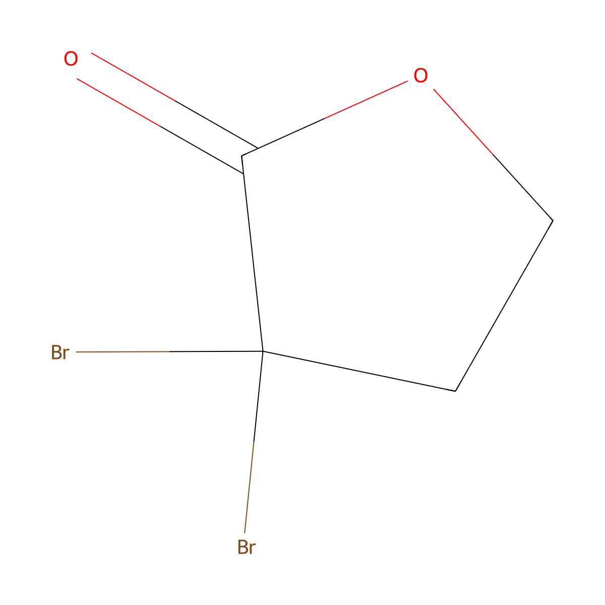3,3-Dibromodihydrofuran-2(3H)-one molecular structure, CAS 25600-21-9