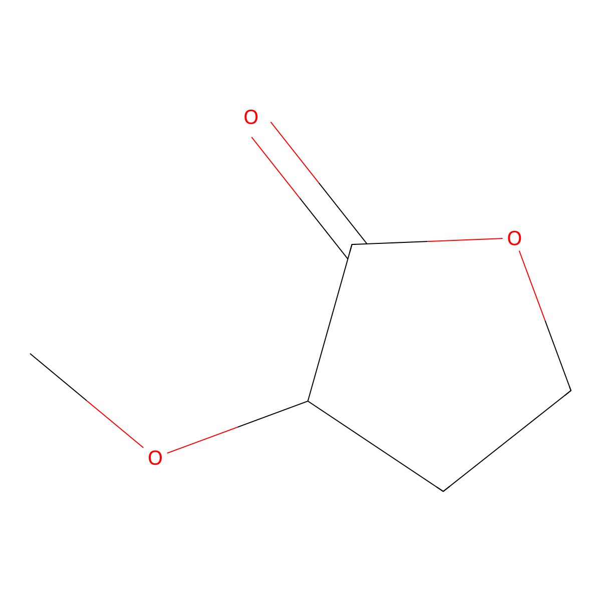 2(3H)-Furanone, dihydro-3-methoxy- molecular structure, CAS 25600-25-3