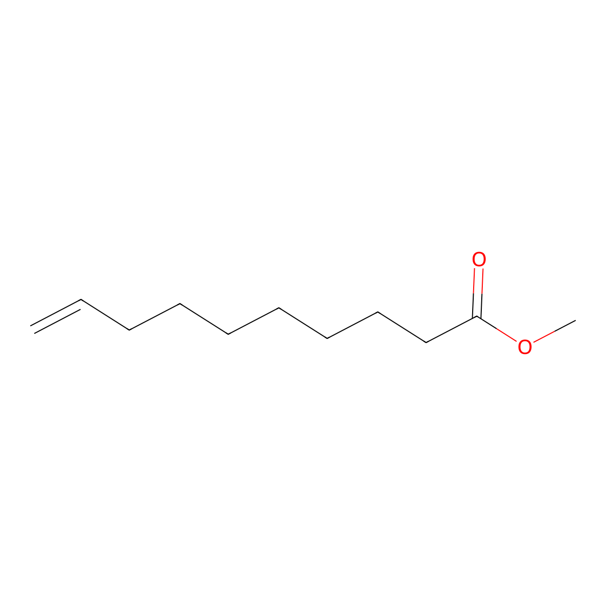Methyl 9-decenoate molecular structure, CAS 25601-41-6