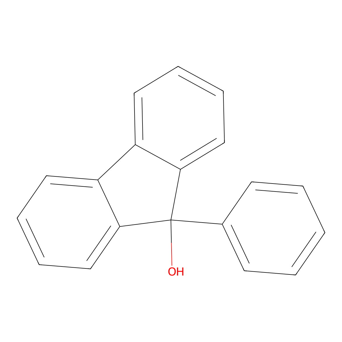 9-Phenyl-9-fluorenol molecular structure, CAS 25603-67-2