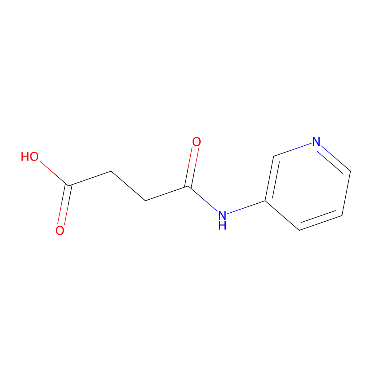 N-(3-Pyridyl)succinamic acid molecular structure, CAS 25604-13-1