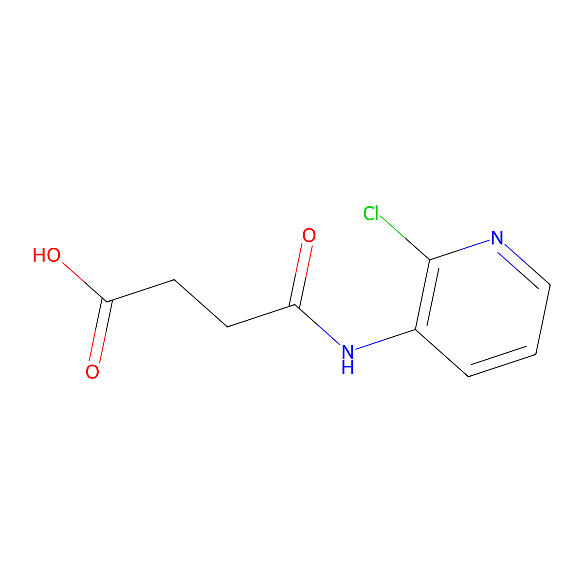Butanoic acid, 4-[(2-chloro-3-pyridinyl)amino]-4-oxo- molecular structure, CAS 25604-14-2