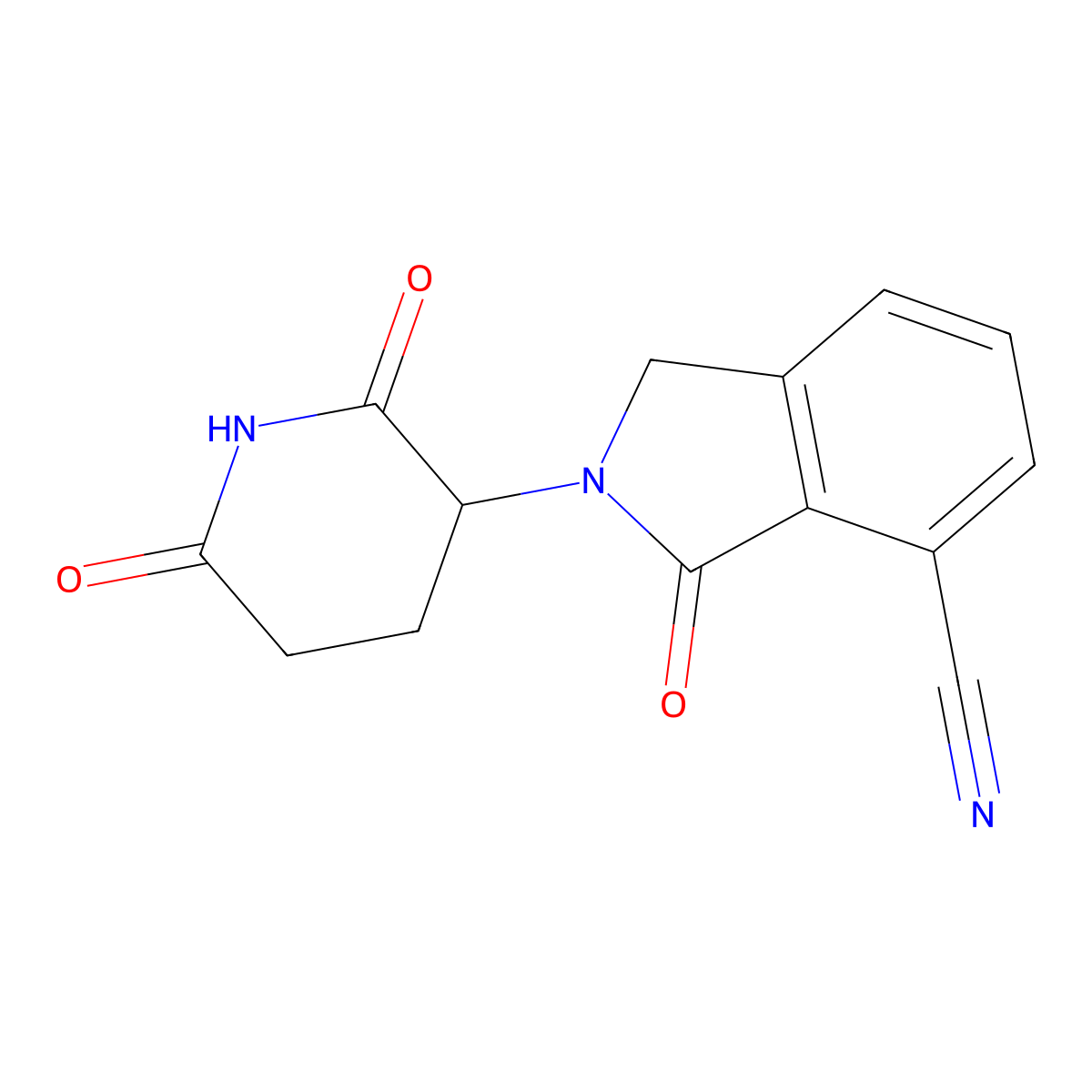 2-(2,6-dioxopiperidin-3-yl)-3-oxo-2,3-dihydro-1H-isoindole-4-carbonitrile molecular structure, CAS 2560580-94-9