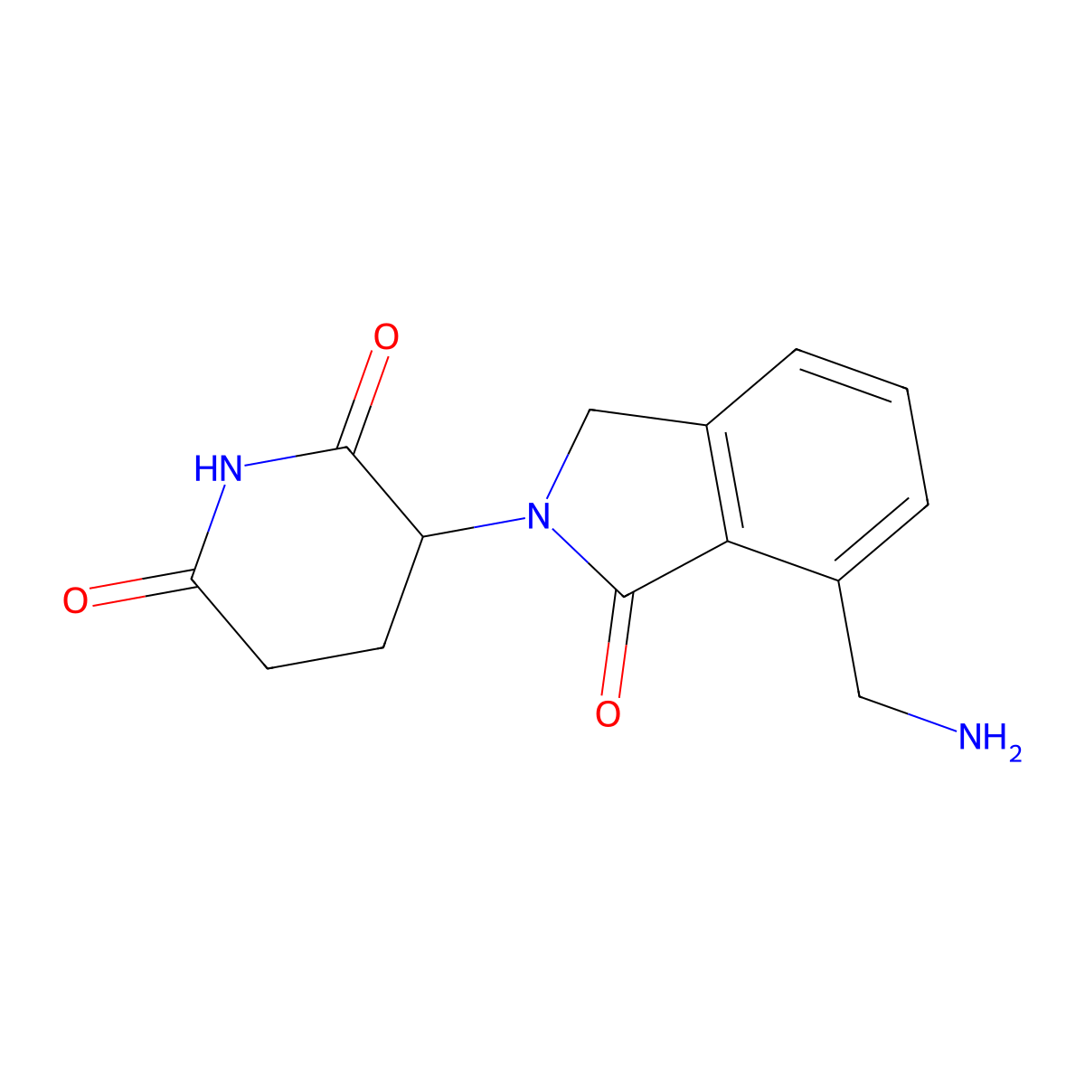3-[7-(aminomethyl)-1-oxo-2,3-dihydro-1H-isoindol-2-yl]piperidine-2,6-dione molecular structure, CAS 2560580-96-1