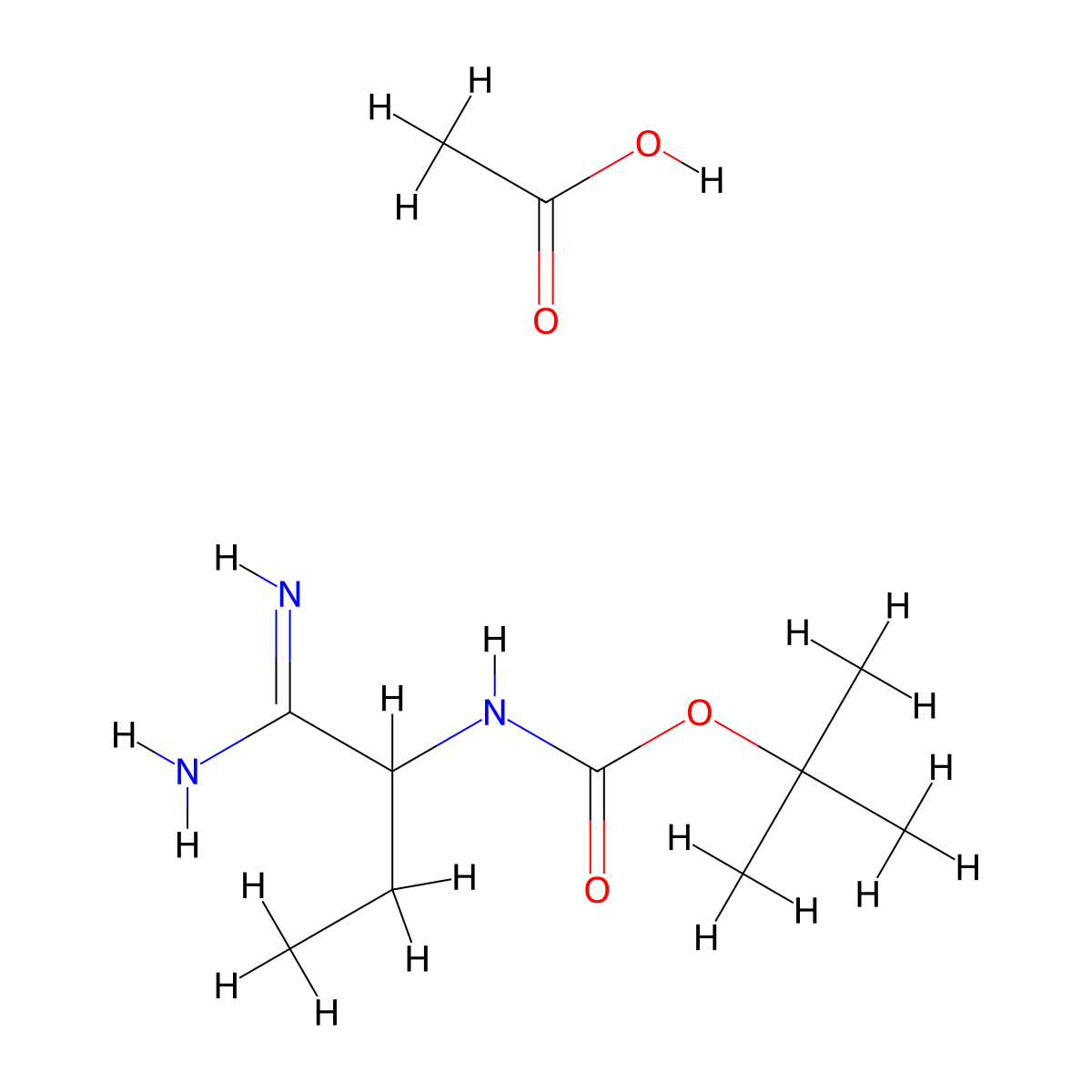 acetic acid, tert-butyl N-(1-carbamimidoylpropyl)carbamate molecular structure, CAS 2560611-43-8