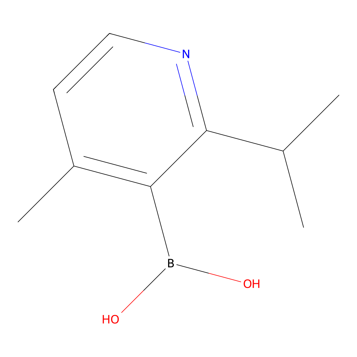 [4-Methyl-2-(propan-2-yl)pyridin-3-yl]boronic acid molecular structure, CAS 2560648-07-7