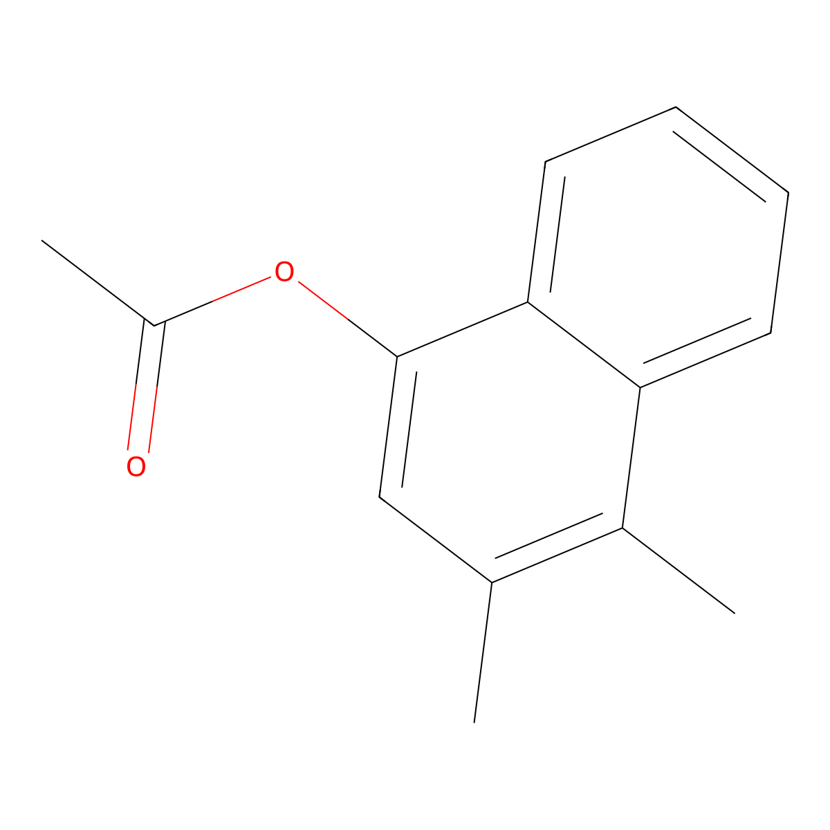 3,4-Dimethylnaphthyl acetate molecular structure, CAS 25607-10-7