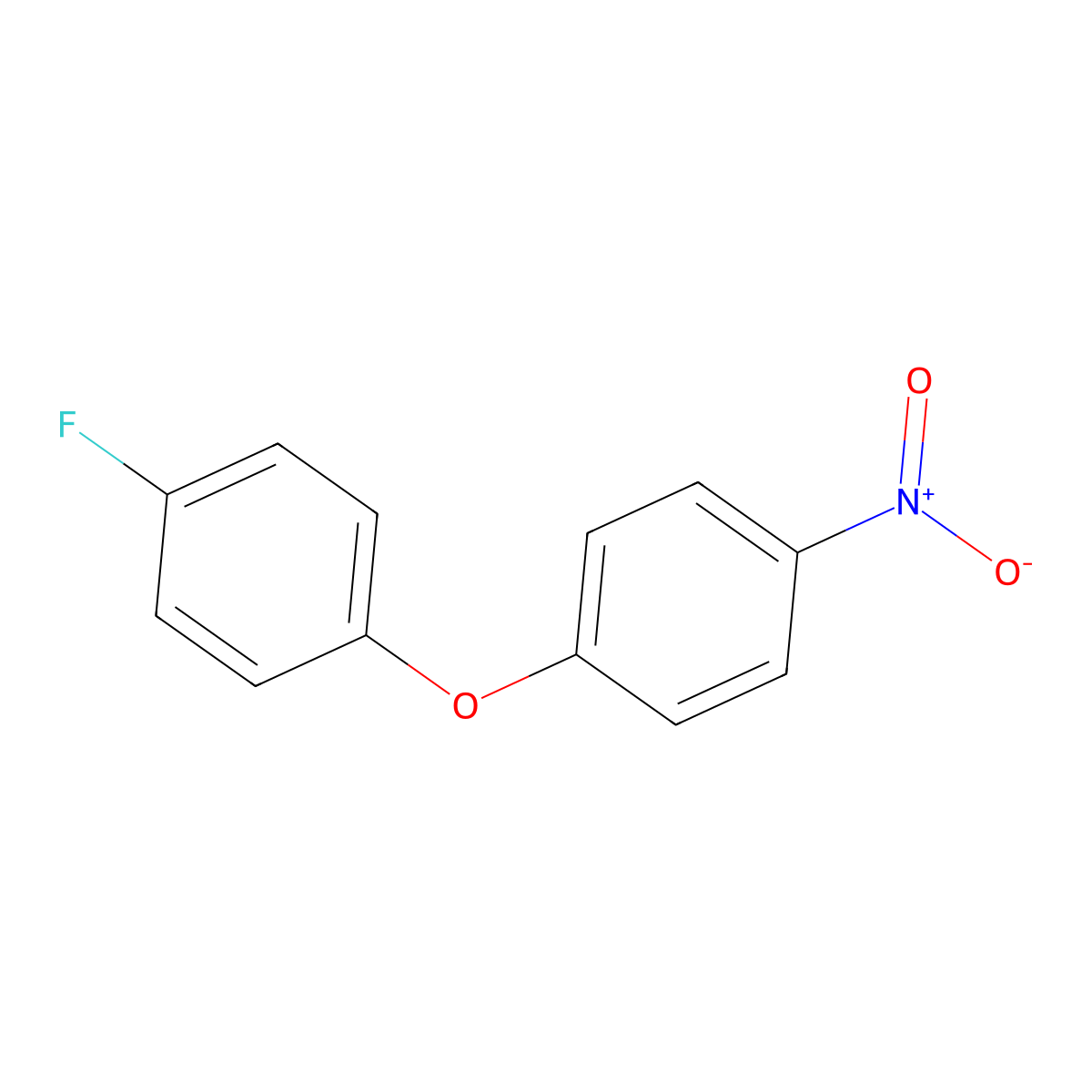 Benzene, 1-fluoro-4-(4-nitrophenoxy)- molecular structure, CAS 2561-25-3