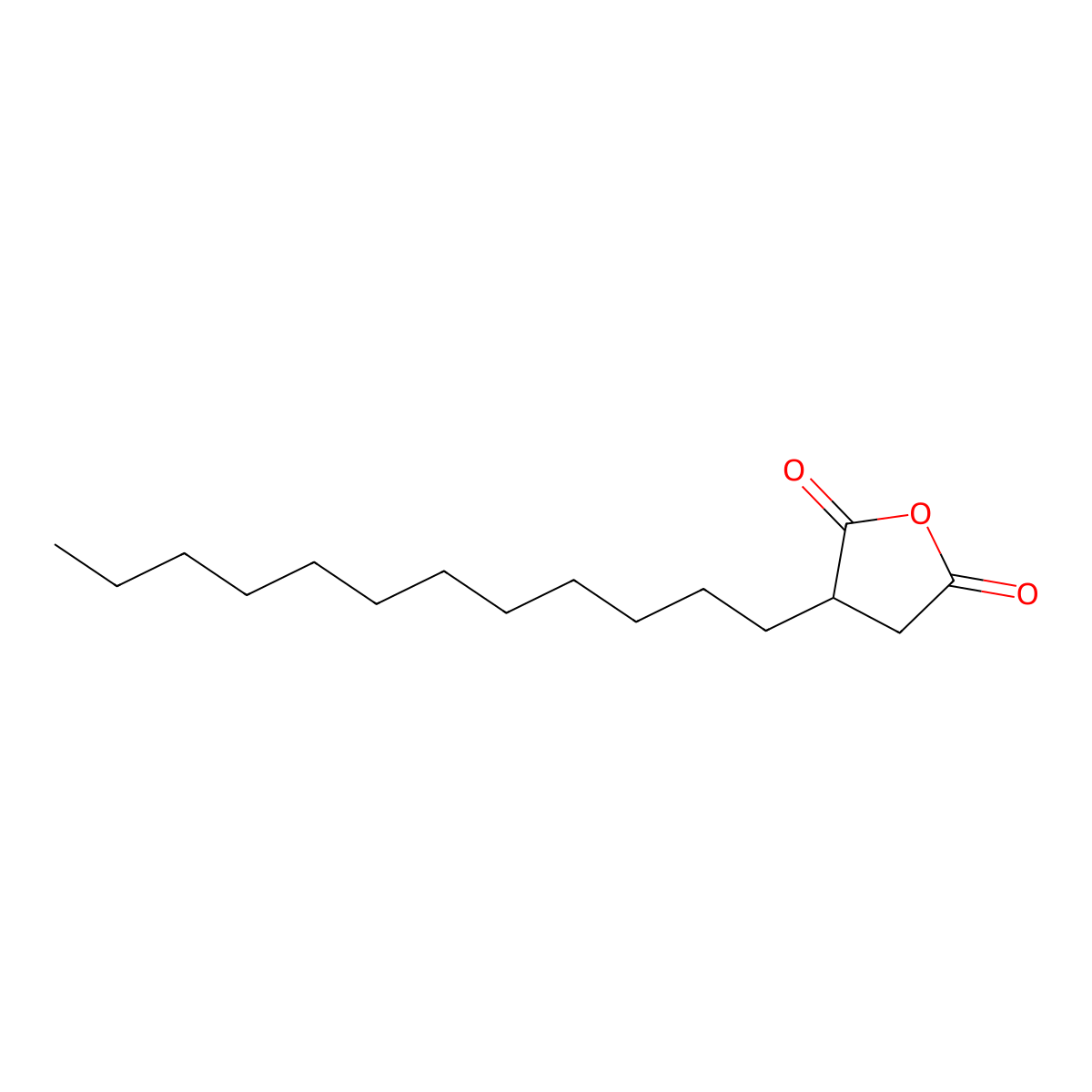Dodecylsuccinic anhydride molecular structure, CAS 2561-85-5