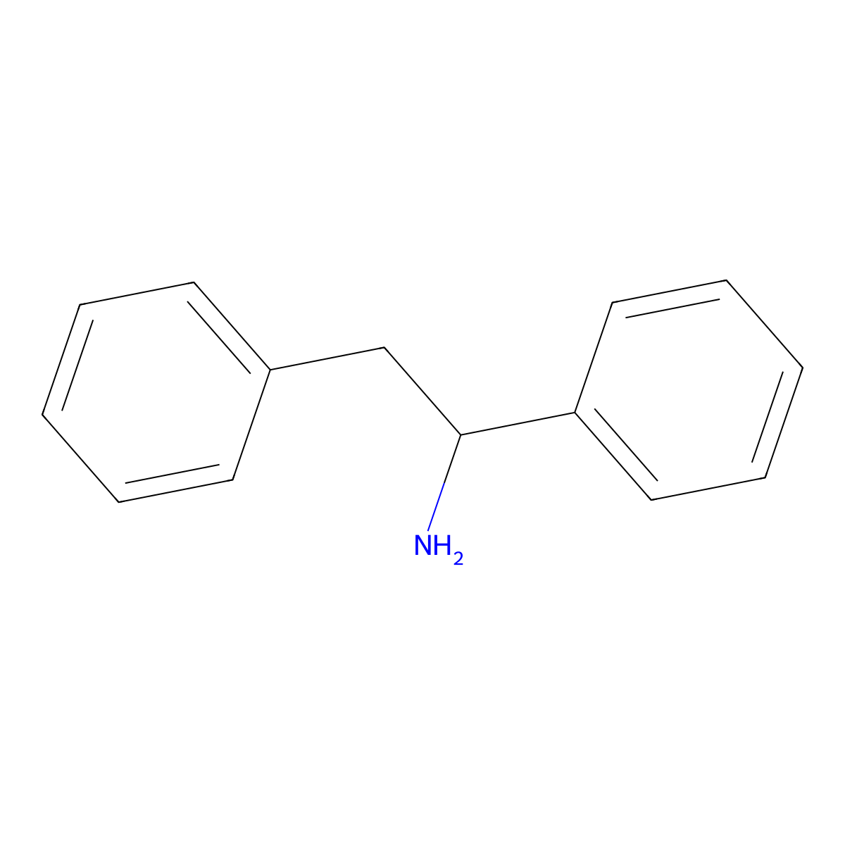 1,2-Diphenylethylamine molecular structure, CAS 25611-78-3