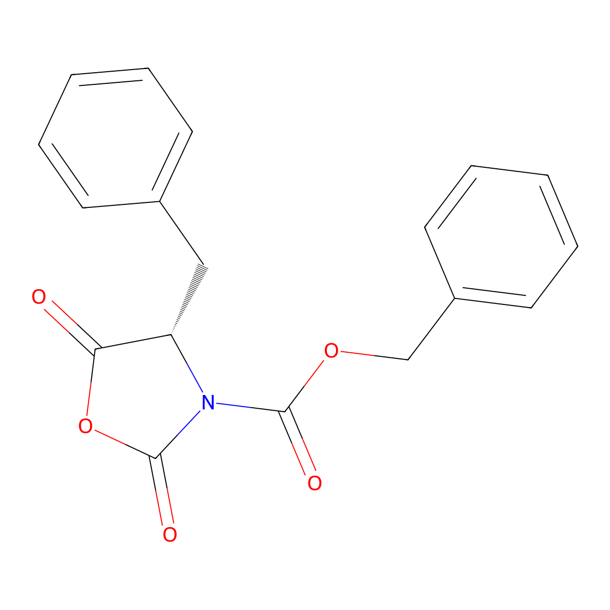 (S)-Benzyl 4-benzyl-2,5-dioxooxazolidine-3-carboxylate molecular structure, CAS 25613-60-9