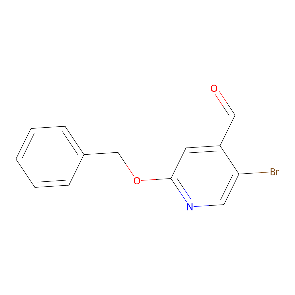 2-(Benzyloxy)-5-bromoisonicotinaldehyde molecular structure, CAS 2561456-94-6