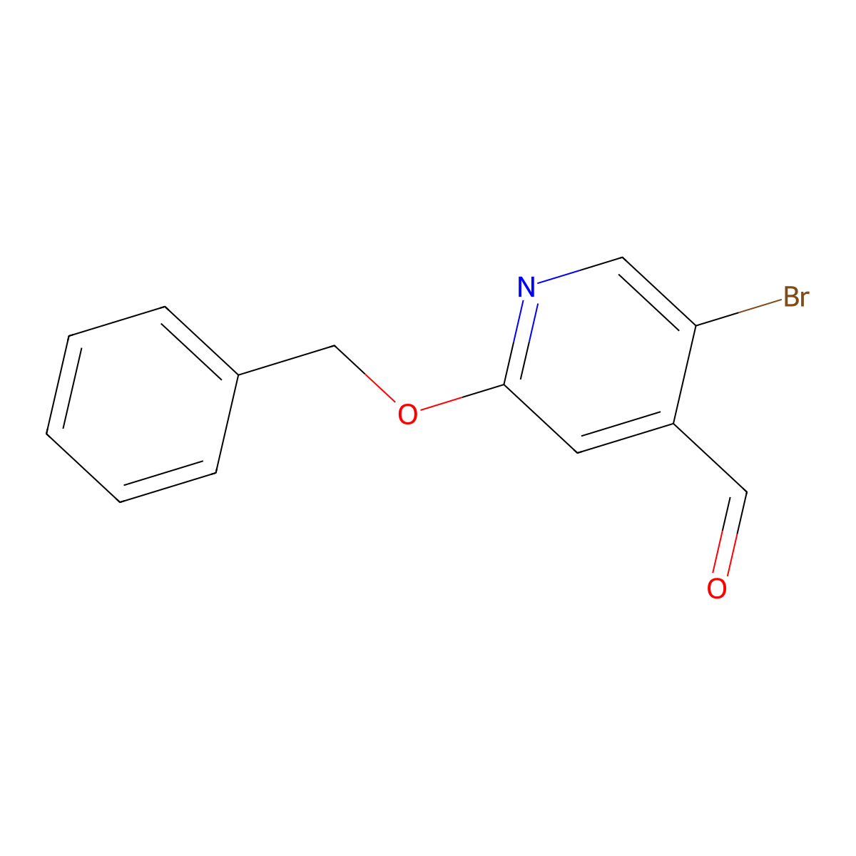2-(Benzyloxy)-5-bromoisonicotinaldehyde molecular structure, CAS 2561456-94-6