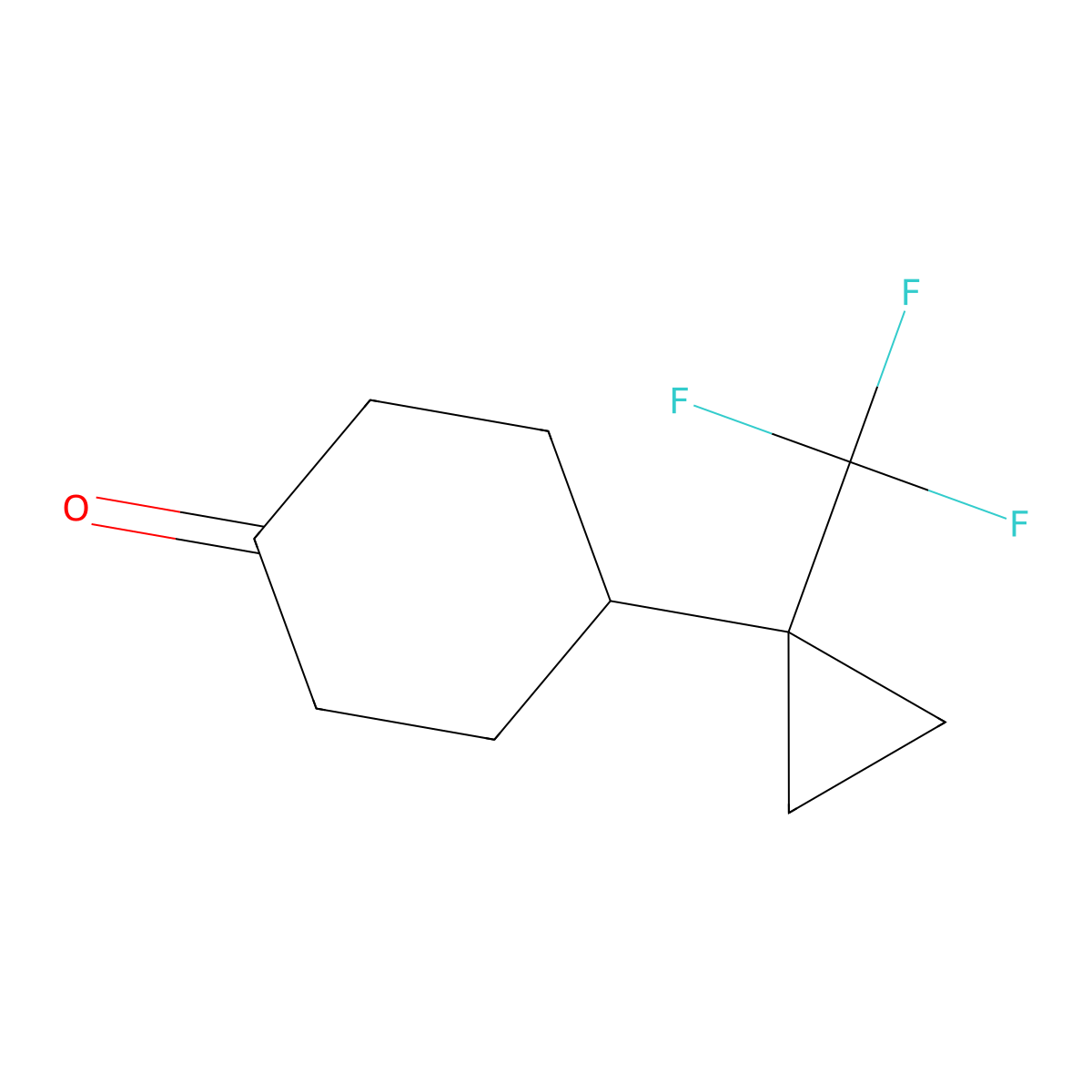 4-[1-(Trifluoromethyl)cyclopropyl]cyclohexanone molecular structure, CAS 2561552-62-1