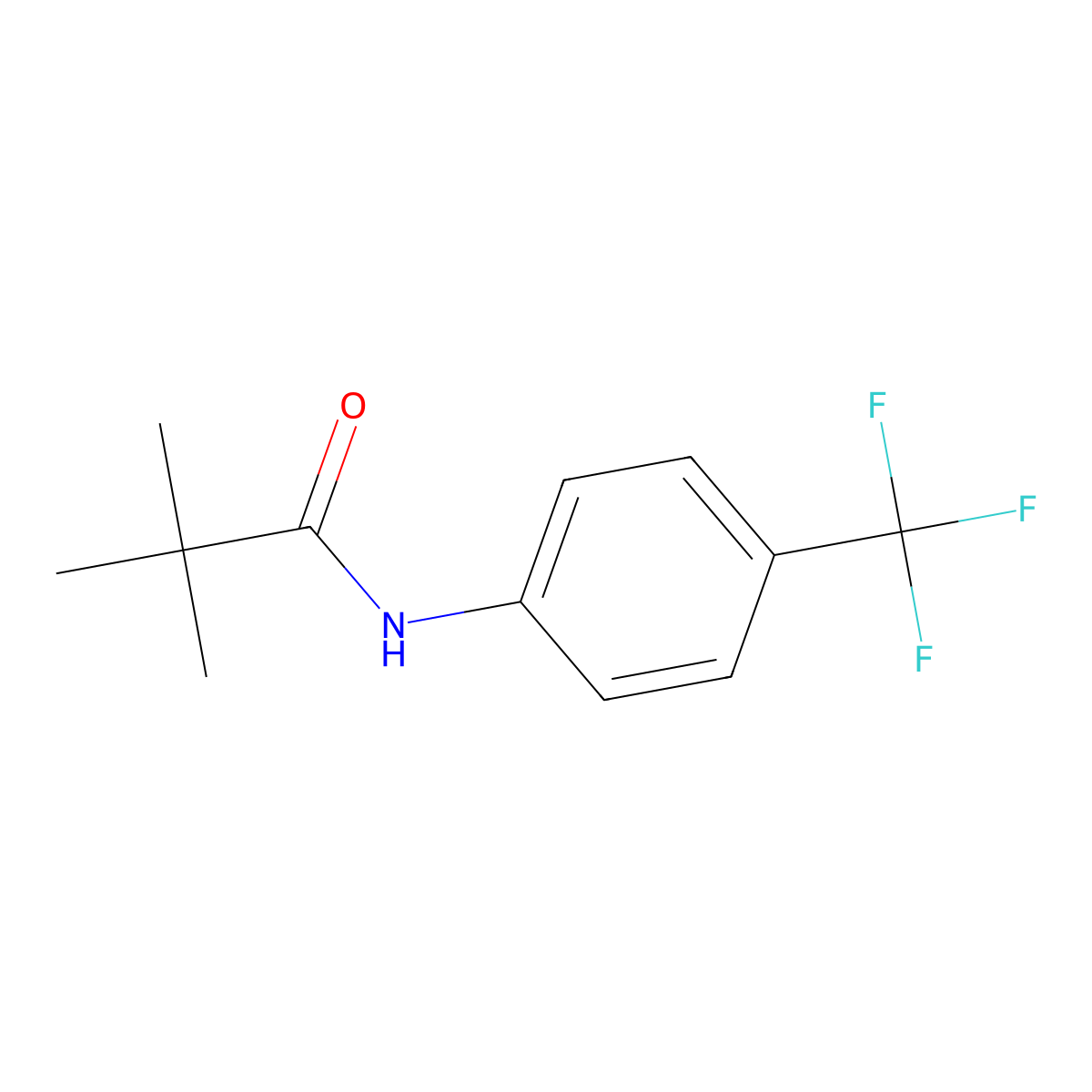 N-(4-(trifluoromethyl)phenyl)pivalamide molecular structure, CAS 25617-34-9
