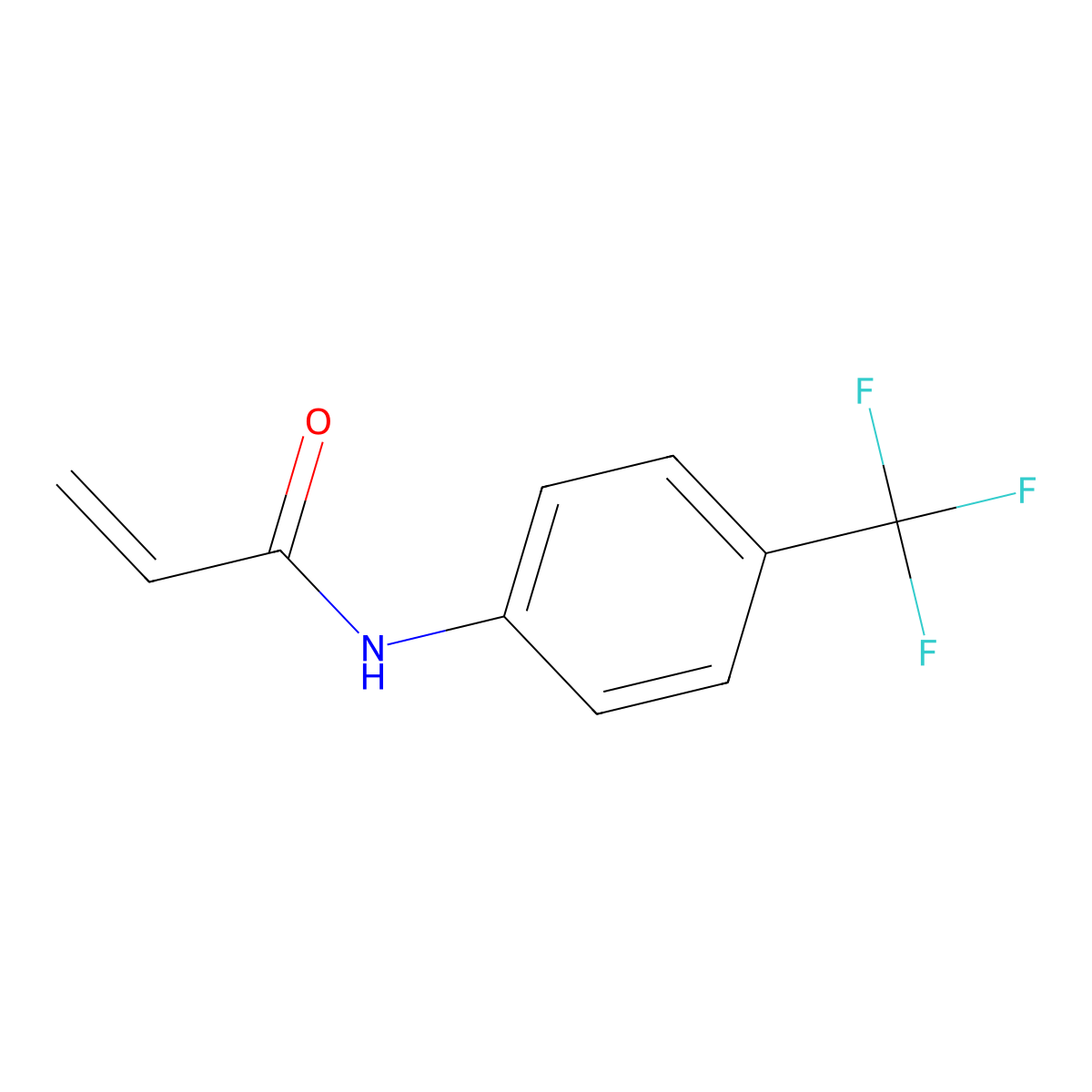 2-Propenamide, N-[4-(trifluoromethyl)phenyl]- molecular structure, CAS 25617-42-9