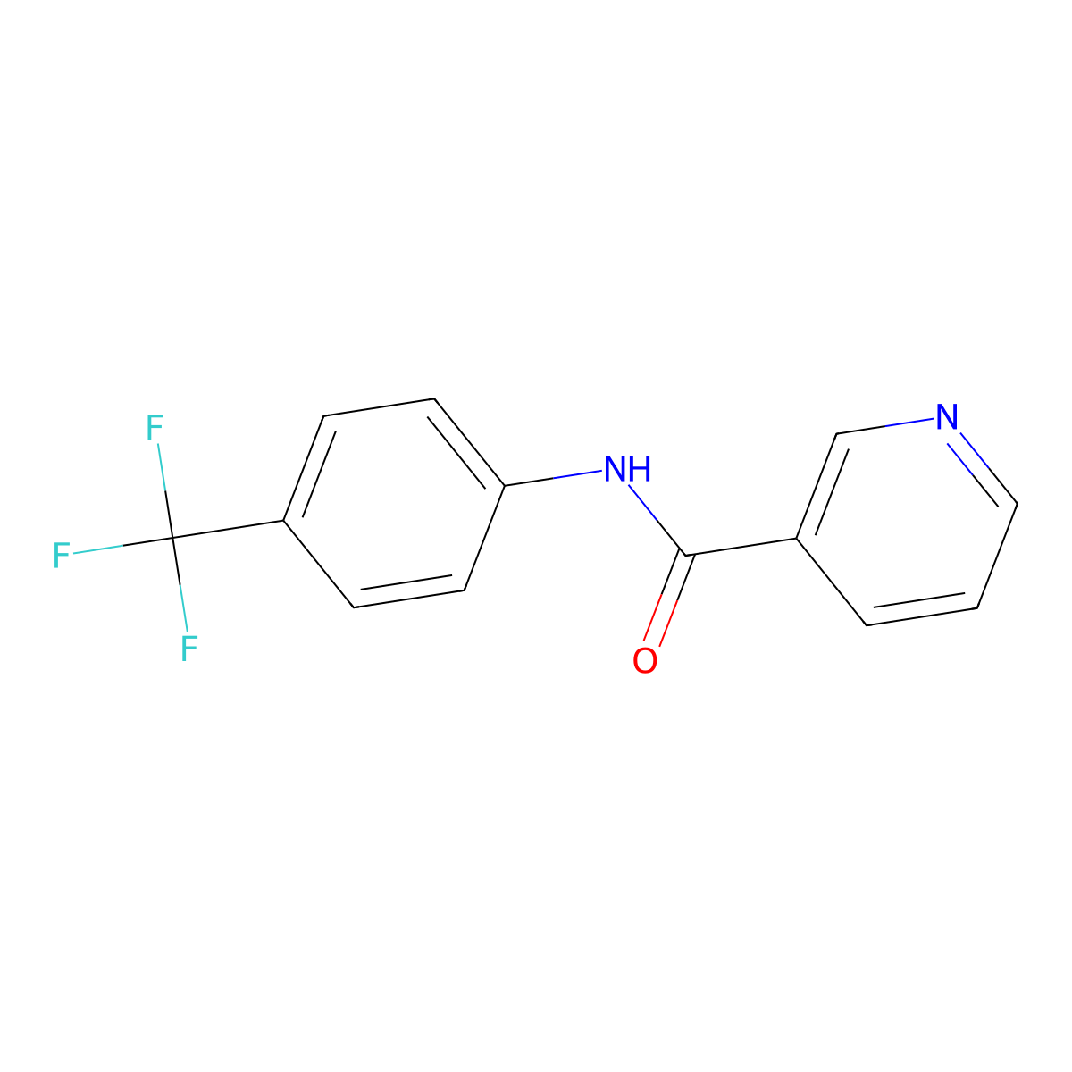 N-[4-(trifluoromethyl)phenyl]pyridine-3-carboxamide molecular structure, CAS 25617-45-2