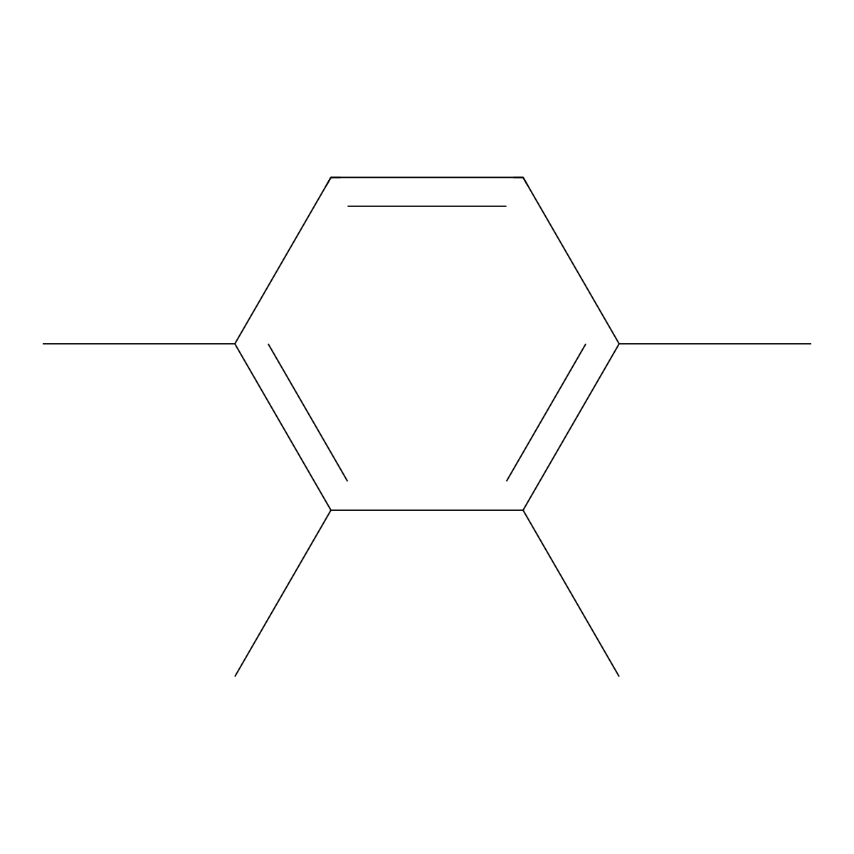 1,2,3,4-Tetramethylbenzene molecular structure, CAS 25619-60-7