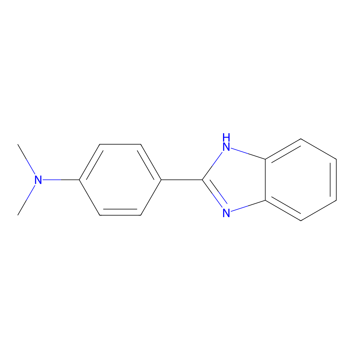 2-(p-N,N-Dimethylaminophenyl)-1H-benzoimidazole molecular structure, CAS 2562-71-2