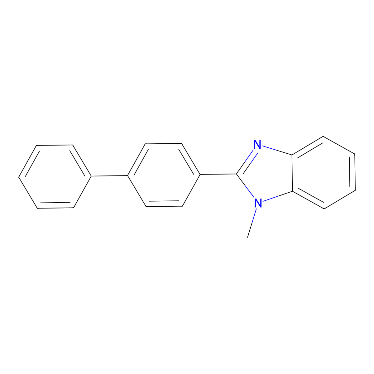 2-(1,1'-Biphenyl)-4-yl-1-methyl-1H-benzimidazole molecular structure, CAS 2562-78-9