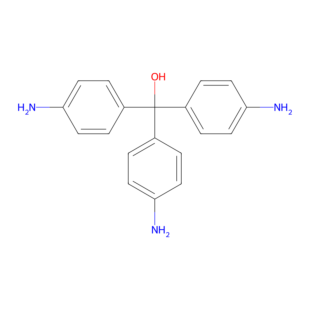 Tris(p-aminophenyl)methanol molecular structure, CAS 25620-78-4