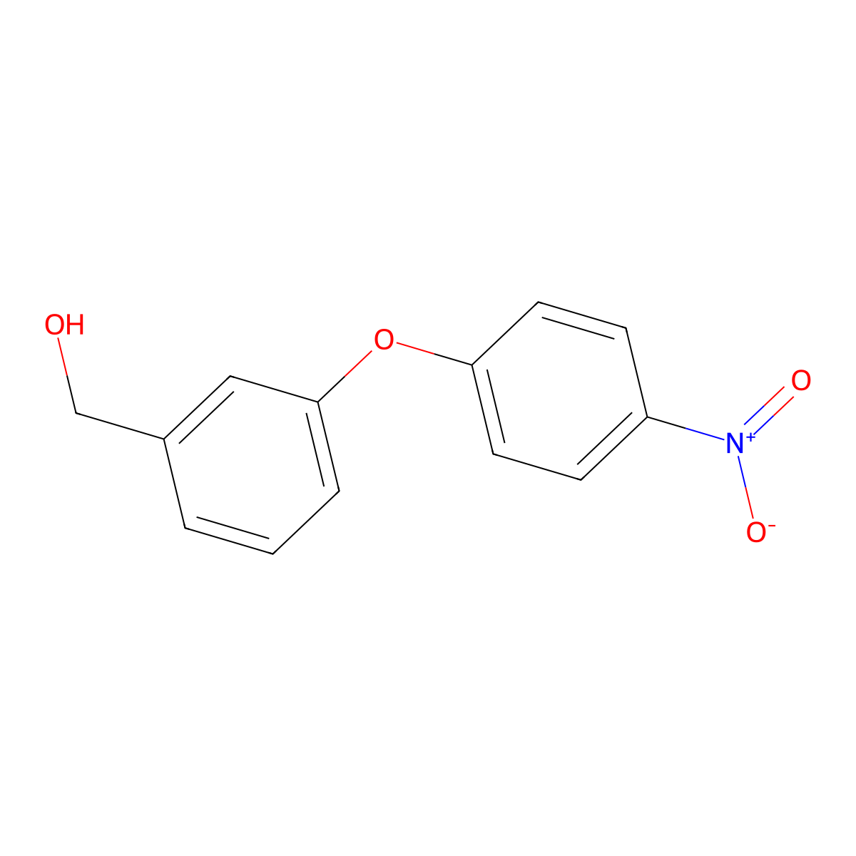 3-(4-Nitrophenoxy)-benzenemethanol molecular structure, CAS 256218-48-1