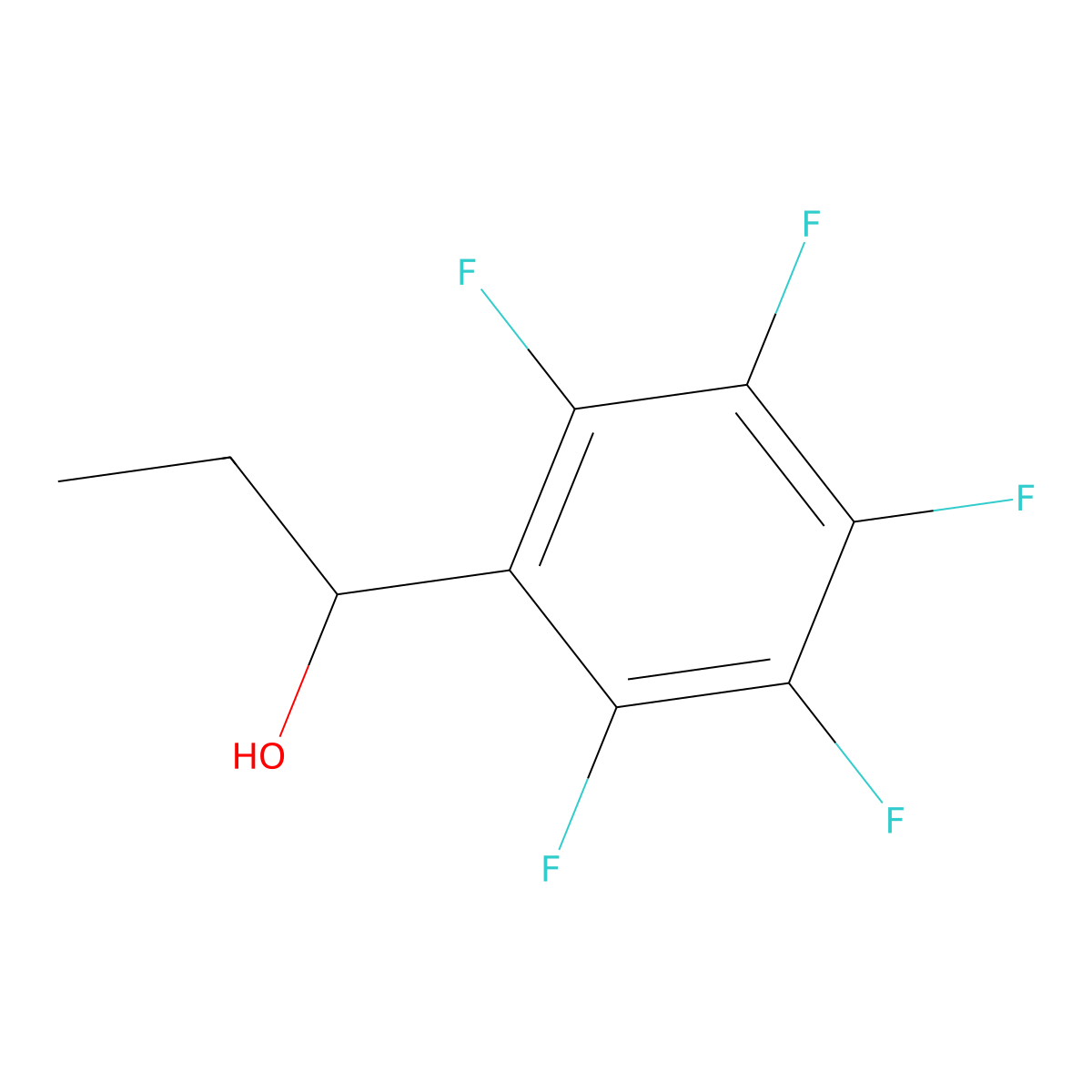 1-(2,3,4,5,6-Pentafluorophenyl)-1-propanol molecular structure, CAS 25622-74-6