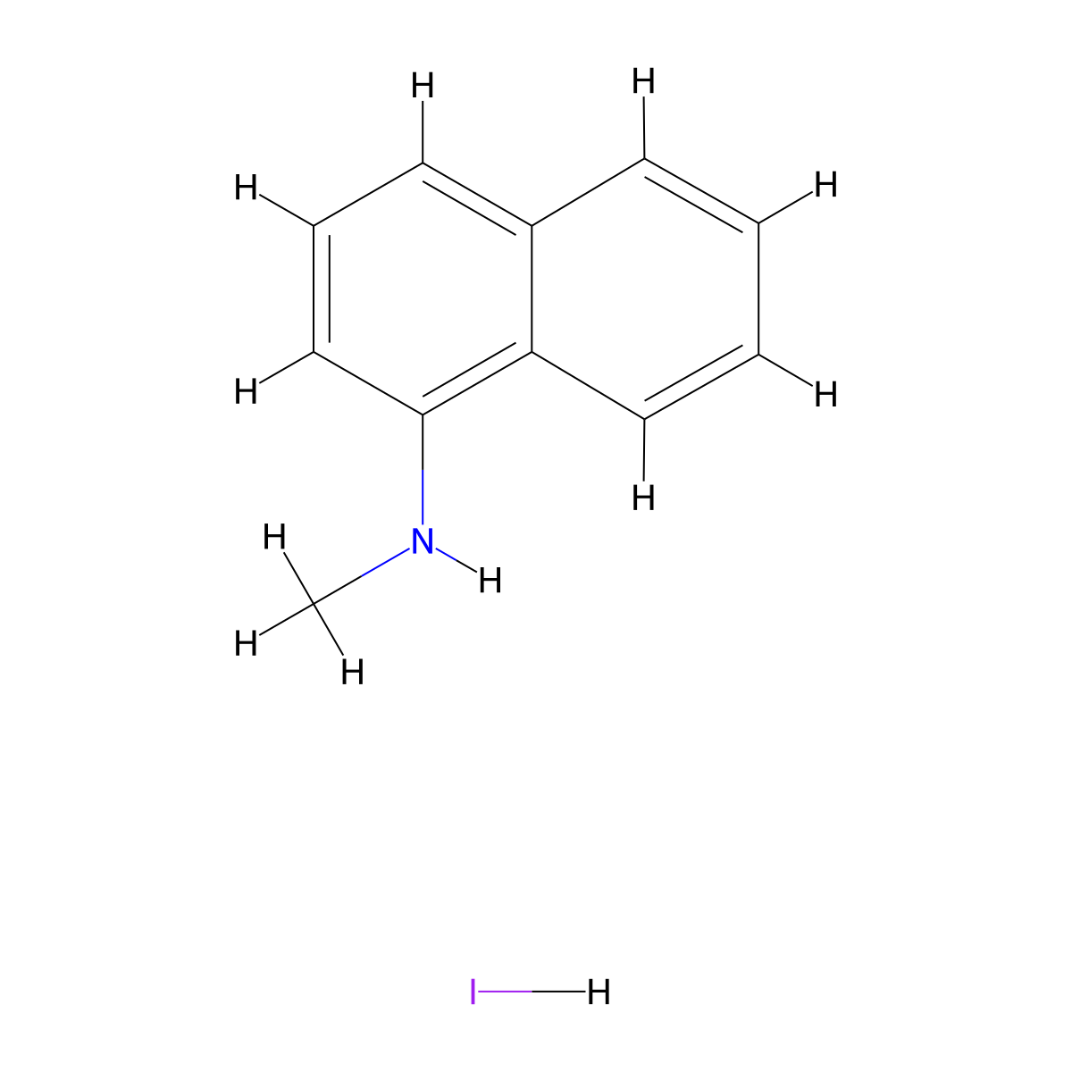 1-Naphthylmethylammonium iodide molecular structure, CAS 256222-11-4