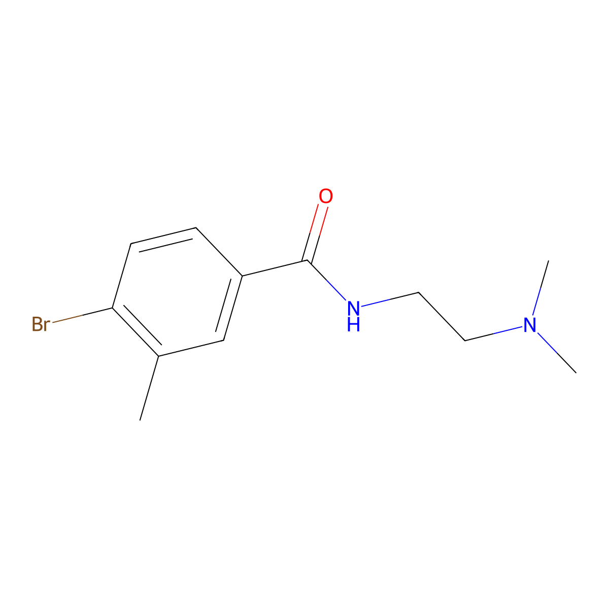 4-bromo-N-[2-(dimethylamino)ethyl]-3-methylBenzamide molecular structure, CAS 256227-90-4
