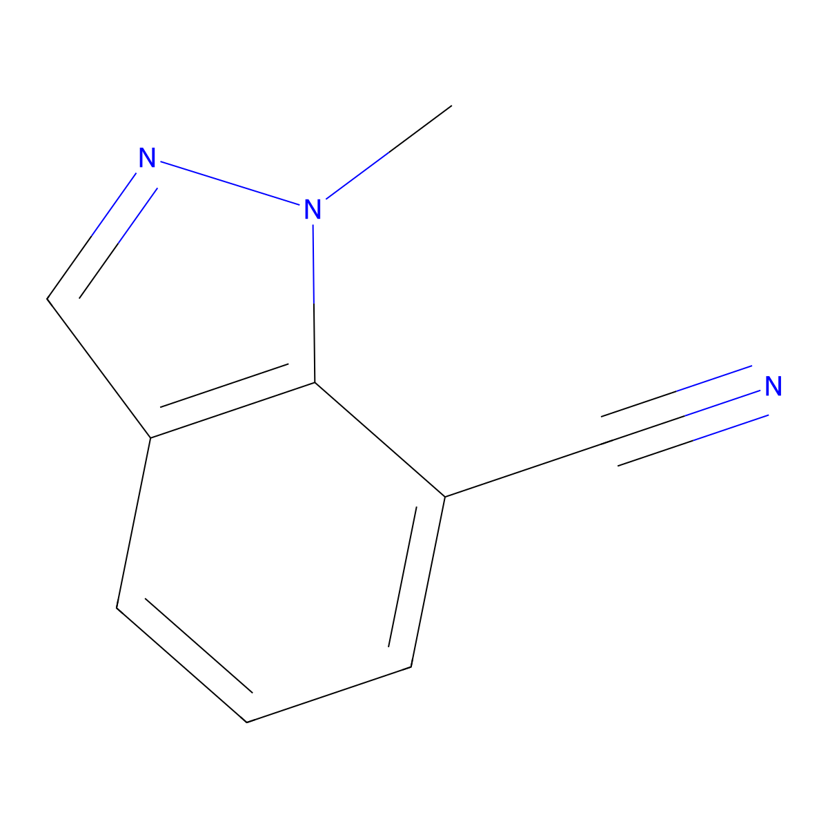 1-Methyl-1H-indazole-7-carbonitrile molecular structure, CAS 256228-68-9
