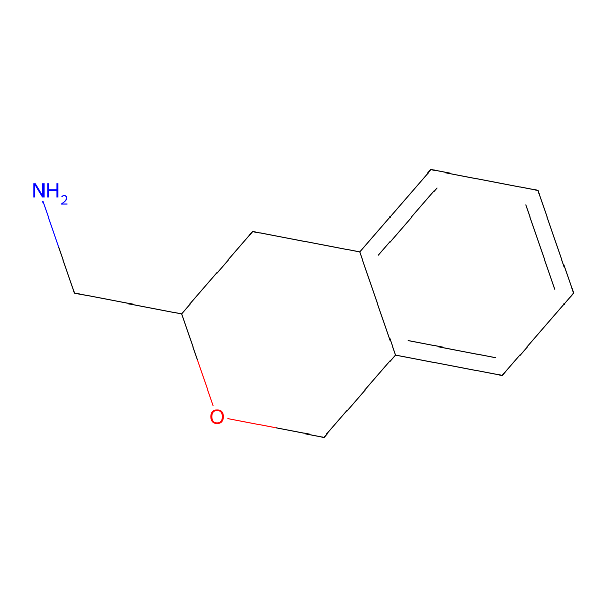 Isochroman-3-ylmethanamine molecular structure, CAS 256229-12-6