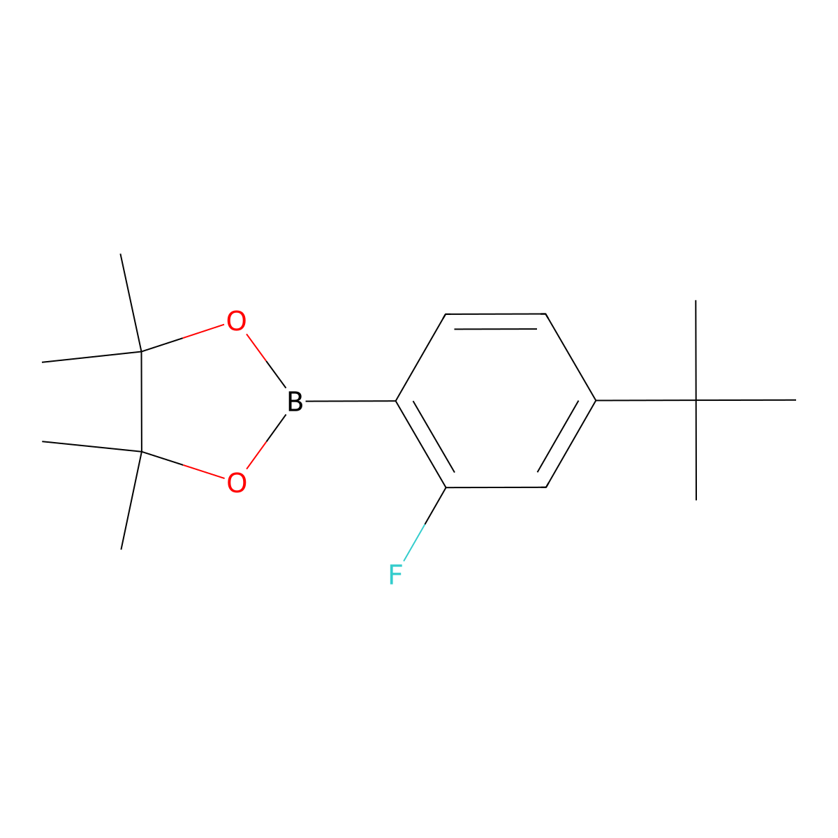 2-(4-Tert-butyl-2-fluorophenyl)-4,4,5,5-tetramethyl-1,3,2-dioxaborolane molecular structure, CAS 2562305-73-9